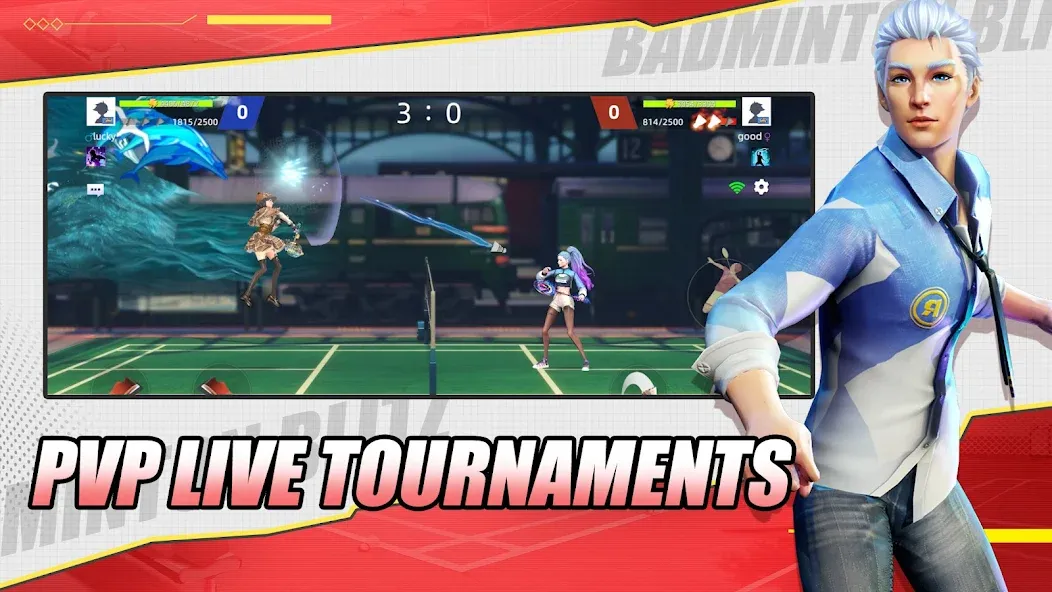 Badminton Blitz - PVP online взлом APK — Безлимитные монеты и энергия — скриншот 4