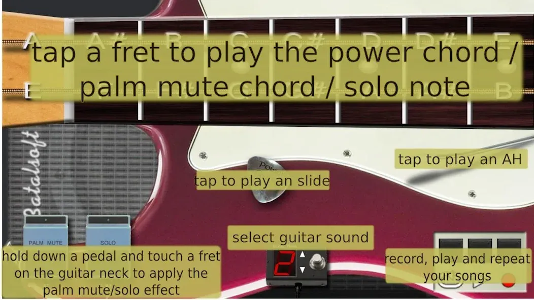 Power guitar HD — взломанная версия, Улучшенная графика и без рекламы — скриншот 4 Power guitar HD — взломанная версия, Улучшенная графика и без рекламы — скриншот 4
