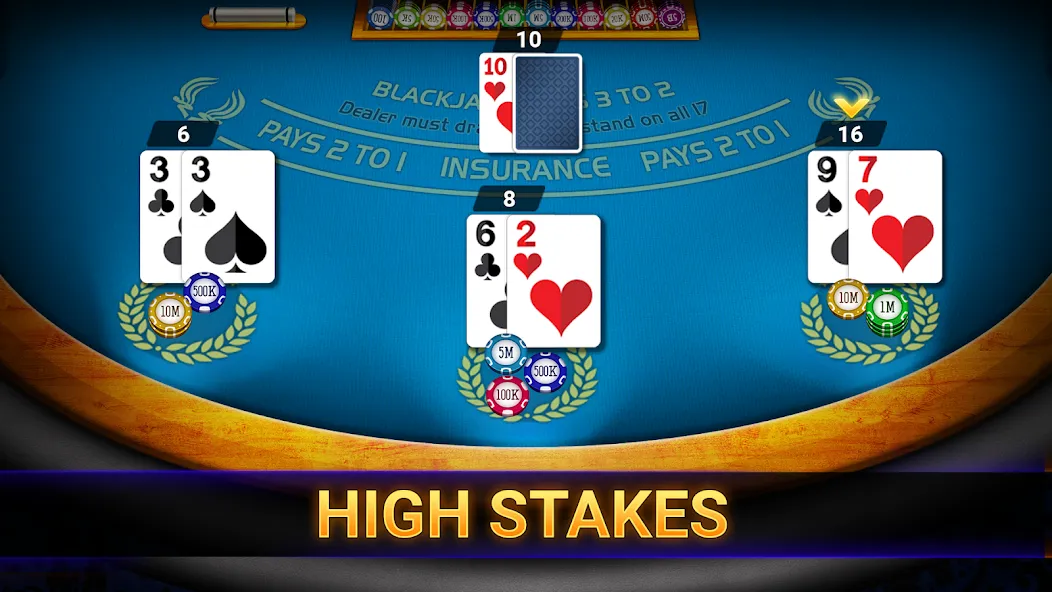 Blackjack 21: online casino — последняя версия с модом (Безлимитные фишки и разблокированы столы) — скриншот 2 Blackjack 21: online casino — последняя версия с модом (Безлимитные фишки и разблокированы столы) — скриншот 2