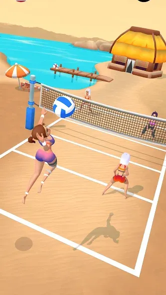 Скачать мод Beach Volleyball Game — Безлимитные монеты и все уровни — скриншот 1