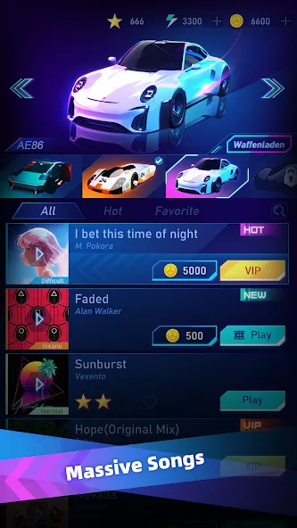 Скачать взлом Music Racing GT: EDM & Cars — Много денег и все машины — скриншот 2 Скачать взлом Music Racing GT: EDM & Cars — Много денег и все машины — скриншот 2