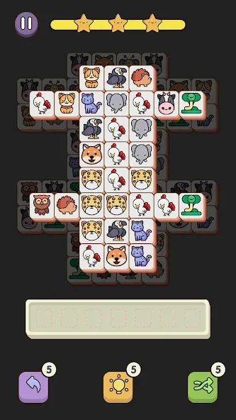 Match 3 Animal - Zen Puzzle на телефон — скачать мод: Безлимитные подсказки и отмены хода — скриншот 3