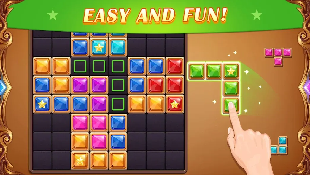 Скачать Block Puzzle: Diamond Star на Андроид с модом — Безлимитные алмазы и все блоки открыты — скриншот 3
