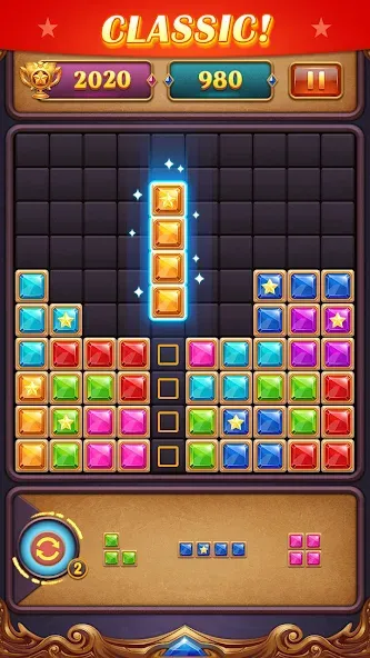 Скачать Block Puzzle: Diamond Star на Андроид с модом — Безлимитные алмазы и все блоки открыты — скриншот 4