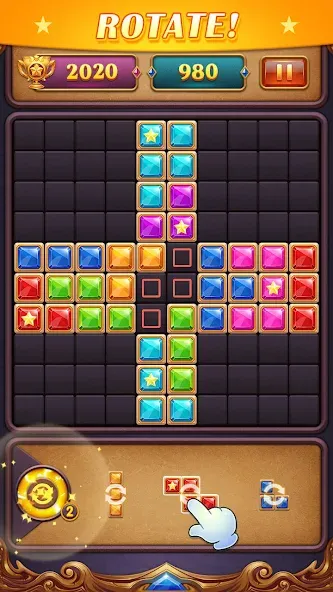 Скачать Block Puzzle: Diamond Star на Андроид с модом — Безлимитные алмазы и все блоки открыты — скриншот 5