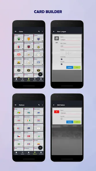 UT Card Builder 24 — Безлимитные монеты и наборы, скачать мод APK — скриншот 5 UT Card Builder 24 — Безлимитные монеты и наборы, скачать мод APK — скриншот 5