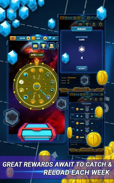 Skyforce Invaders MOD APK скачать на Андроид — Безлимитные деньги и мощное оружие — скриншот 5
