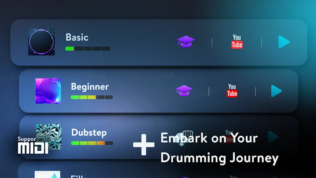 Real Drum: electronic drums взлом APK — Все треки открыты без рекламы — скриншот 3
