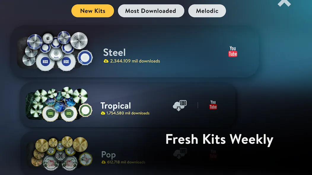 Real Drum: electronic drums взлом APK — Все треки открыты без рекламы — скриншот 5