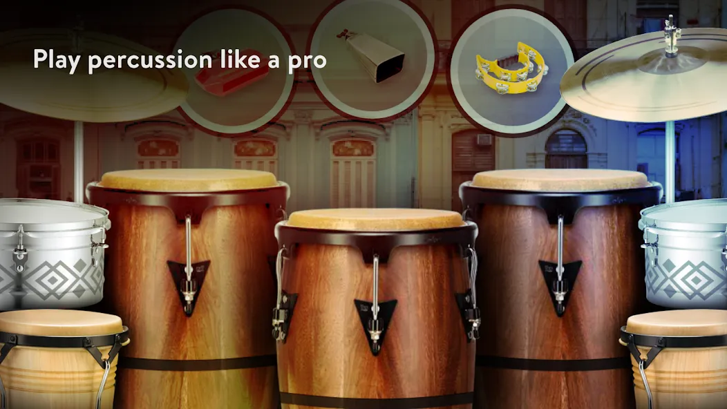 Real Percussion: instruments MOD APK скачать на Андроид — Безлимитные деньги и все инструменты — скриншот 1 Real Percussion: instruments MOD APK скачать на Андроид — Безлимитные деньги и все инструменты — скриншот 1