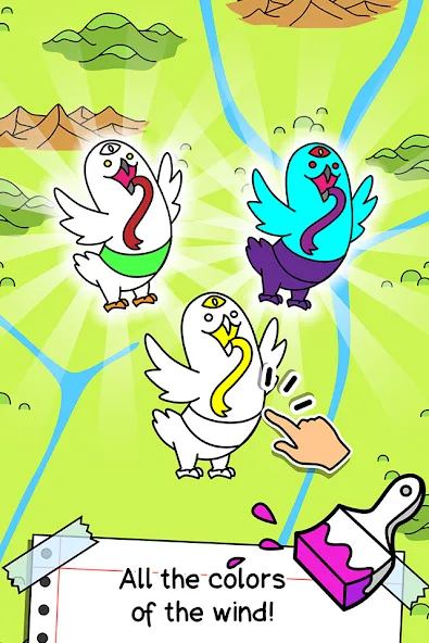 Birds Evolution: Merge Game мод на Андроид: Много денег и алмазов — скриншот 3 Birds Evolution: Merge Game мод на Андроид: Много денег и алмазов — скриншот 3