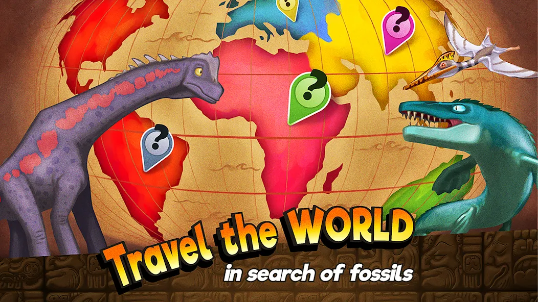 Мод Dino Quest: Dig Dinosaur Game — Безлимитные деньги и подсказки, скачать APK — скриншот 3