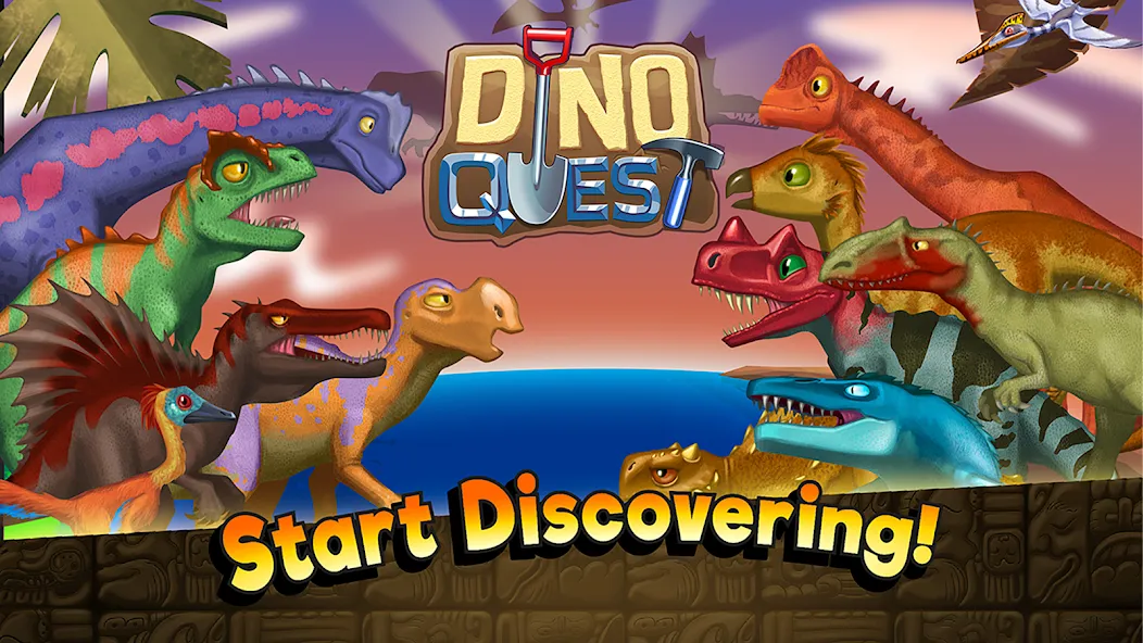 Мод Dino Quest: Dig Dinosaur Game — Безлимитные деньги и подсказки, скачать APK — скриншот 5