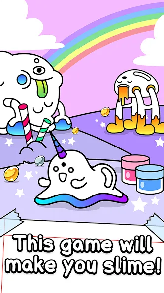 Slime Evolution: Merge ASMR бесплатно на Андроид — мод: Безлимитные деньги и алмазы — скриншот 1 Slime Evolution: Merge ASMR бесплатно на Андроид — мод: Безлимитные деньги и алмазы — скриншот 1