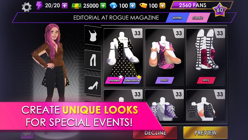 Fashion Fever: Dress Up Game мод на Андроид: Безлимитные деньги и наряды — скриншот 2 Fashion Fever: Dress Up Game мод на Андроид: Безлимитные деньги и наряды — скриншот 2