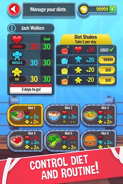 Fat No More: Sports Gym Game! (Мод: Безлимитные деньги и премиум-доступ) — скачать на Андроид — скриншот 3 Fat No More: Sports Gym Game! (Мод: Безлимитные деньги и премиум-доступ) — скачать на Андроид — скриншот 3