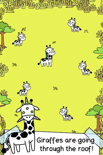 Скачать Giraffe Evolution: Idle Game Mod APK — Безлимитные деньги и алмазы — скриншот 2