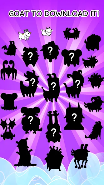 Goat Evolution: Animal Merge на телефон — скачать мод: Безлимитные монеты и ускоренная эволюция — скриншот 4
