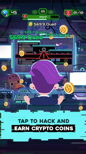 Hacking Hero: Hacker Clicker — скачать мод: Безлимитные деньги и энергия — скриншот 2 Hacking Hero: Hacker Clicker — скачать мод: Безлимитные деньги и энергия — скриншот 2