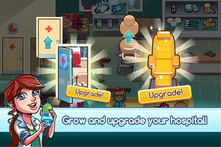Hospital Dash Tycoon Simulator взлом APK — Безлимитные деньги и всё открыто — скриншот 4 Hospital Dash Tycoon Simulator взлом APK — Безлимитные деньги и всё открыто — скриншот 4