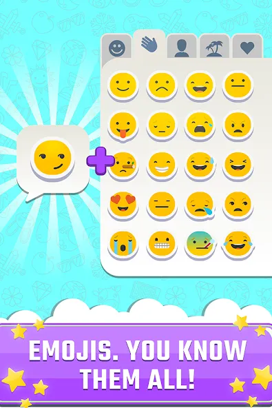 Match The Emoji: Combine All бесплатно на Андроид — мод: Безлимитные подсказки и открыты все уровни — скриншот 1 Match The Emoji: Combine All бесплатно на Андроид — мод: Безлимитные подсказки и открыты все уровни — скриншот 1