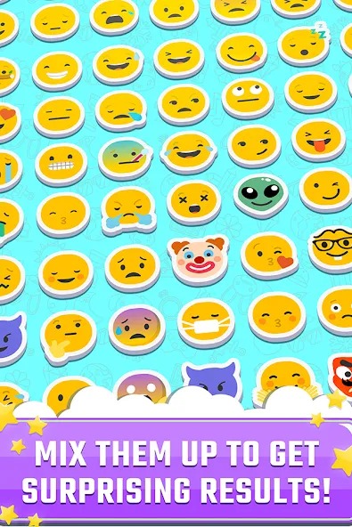 Match The Emoji: Combine All бесплатно на Андроид — мод: Безлимитные подсказки и открыты все уровни — скриншот 3 Match The Emoji: Combine All бесплатно на Андроид — мод: Безлимитные подсказки и открыты все уровни — скриншот 3