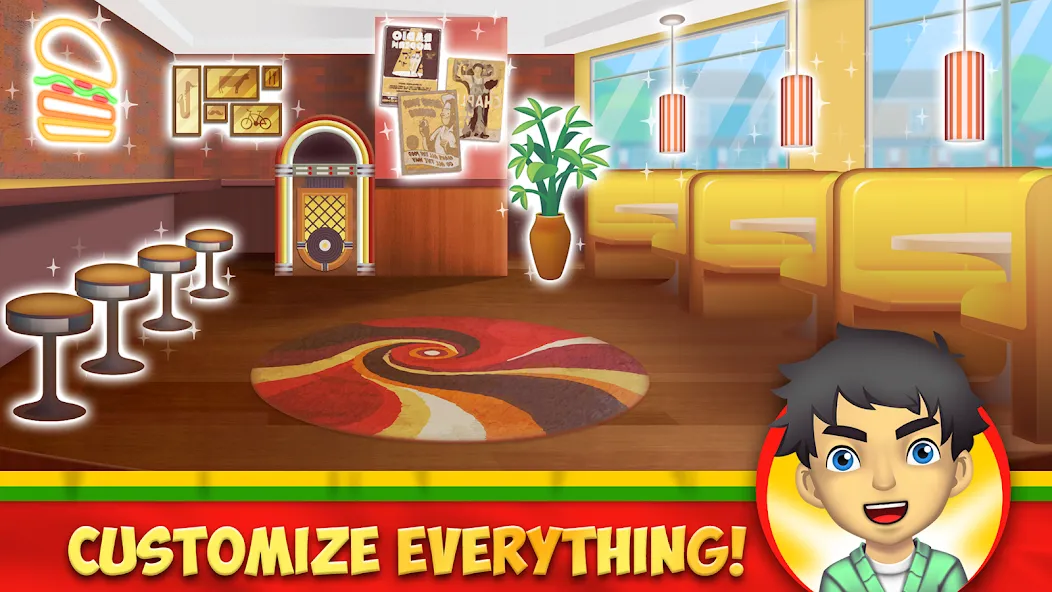 My Burger Shop 2: Food Game мод на Андроид: Безлимитные деньги и продукты бесплатно — скриншот 2