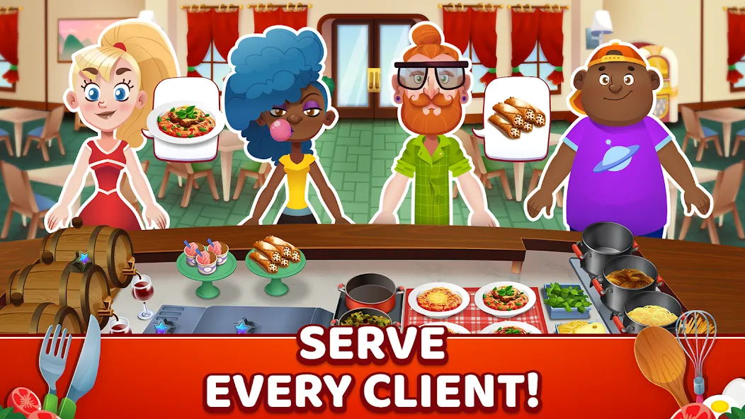 Мод My Pasta Shop: Cooking Game — Безлимитные монеты и открыты все рецепты, скачать APK — скриншот 2