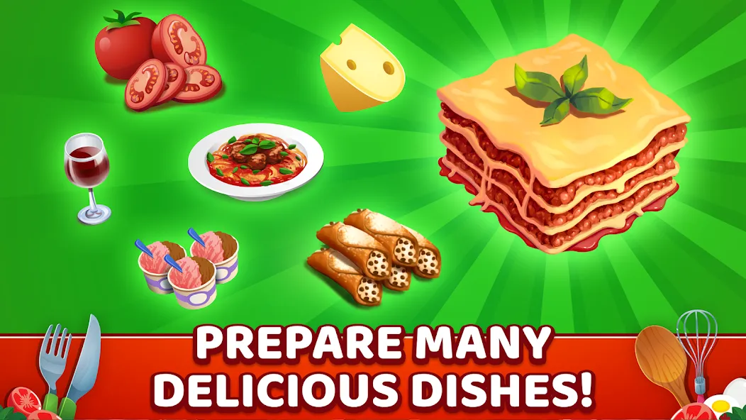 Мод My Pasta Shop: Cooking Game — Безлимитные монеты и открыты все рецепты, скачать APK — скриншот 3