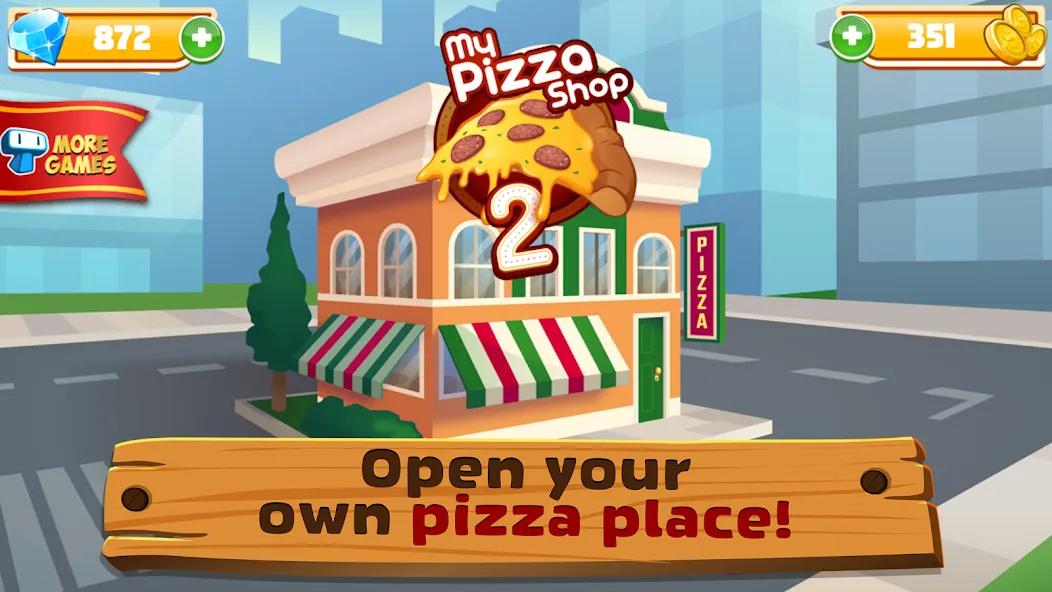 My Pizza Shop 2: Food Games мод на Андроид: Безлимитные деньги и ресурсы — скриншот 1