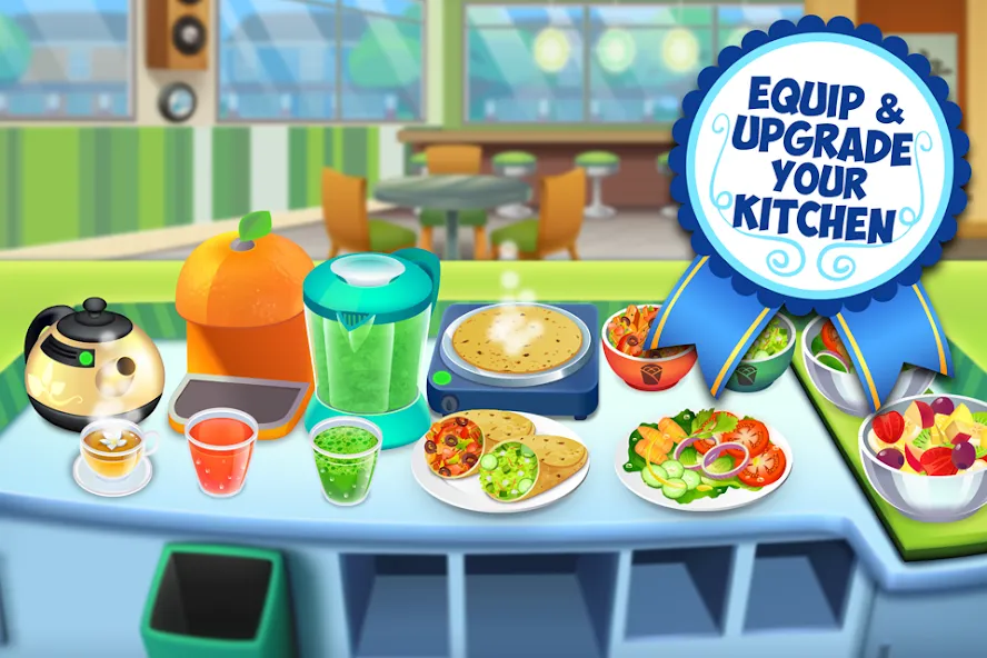 Мод My Salad Bar: Veggie Food Game — Безлимитные монеты и все рецепты, скачать APK — скриншот 4