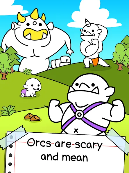 Orc Evolution: Create Monsters на телефон — скачать мод: Много денег и ресурсов — скриншот 5 Orc Evolution: Create Monsters на телефон — скачать мод: Много денег и ресурсов — скриншот 5