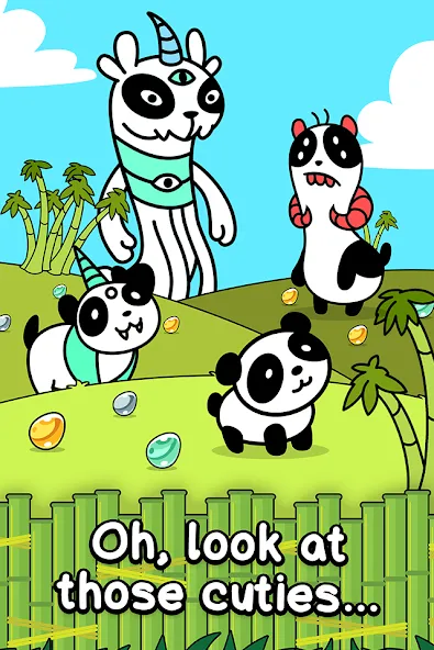 Panda Evolution: Idle Clicker MOD APK скачать на Андроид — Много денег и быстрый прогресс — скриншот 1