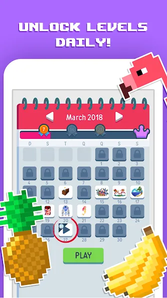 Pixelicious: Color Daily Pixel — взломанная версия, Бесконечные краски и все картинки открыты — скриншот 4