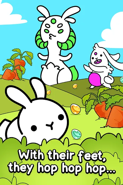 Rabbit Evolution: Merge Bunny взлом APK — Безлимитные монеты и усиленные кролики — скриншот 1