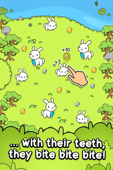 Rabbit Evolution: Merge Bunny взлом APK — Безлимитные монеты и усиленные кролики — скриншот 2
