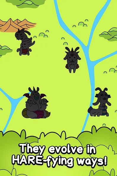 Rabbit Evolution: Merge Bunny взлом APK — Безлимитные монеты и усиленные кролики — скриншот 3