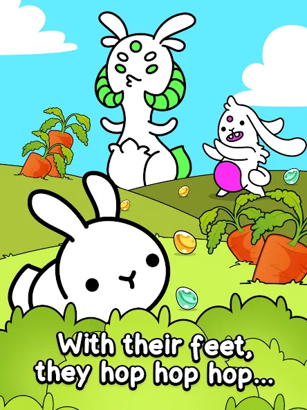 Rabbit Evolution: Merge Bunny взлом APK — Безлимитные монеты и усиленные кролики — скриншот 5