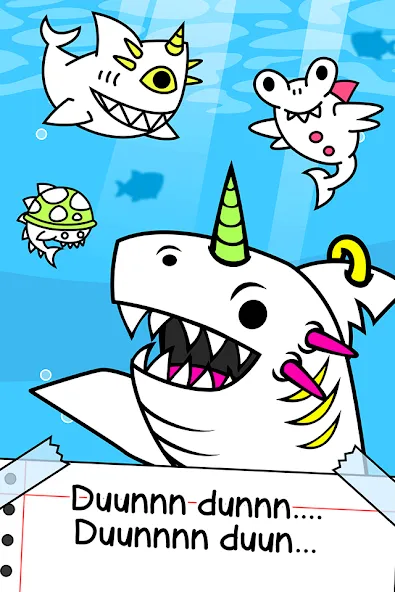 Shark Evolution: Idle Game — последняя версия с модом (Безлимитные монеты и быстрая эволюция) — скриншот 1 Shark Evolution: Idle Game — последняя версия с модом (Безлимитные монеты и быстрая эволюция) — скриншот 1