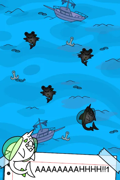 Shark Evolution: Idle Game — последняя версия с модом (Безлимитные монеты и быстрая эволюция) — скриншот 3 Shark Evolution: Idle Game — последняя версия с модом (Безлимитные монеты и быстрая эволюция) — скриншот 3