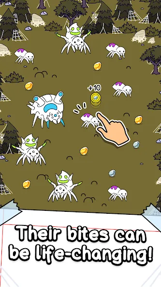 Spider Evolution: Idle Game — Безлимитные деньги и ресурсы, скачать мод APK — скриншот 2 Spider Evolution: Idle Game — Безлимитные деньги и ресурсы, скачать мод APK — скриншот 2