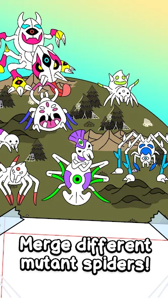 Spider Evolution: Idle Game — Безлимитные деньги и ресурсы, скачать мод APK — скриншот 3 Spider Evolution: Idle Game — Безлимитные деньги и ресурсы, скачать мод APK — скриншот 3