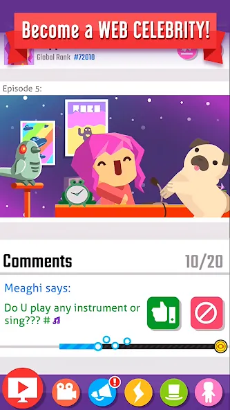 Vlogger Go Viral: Tuber Life MOD APK скачать на Андроид — Безлимитные деньги и подписчики — скриншот 5