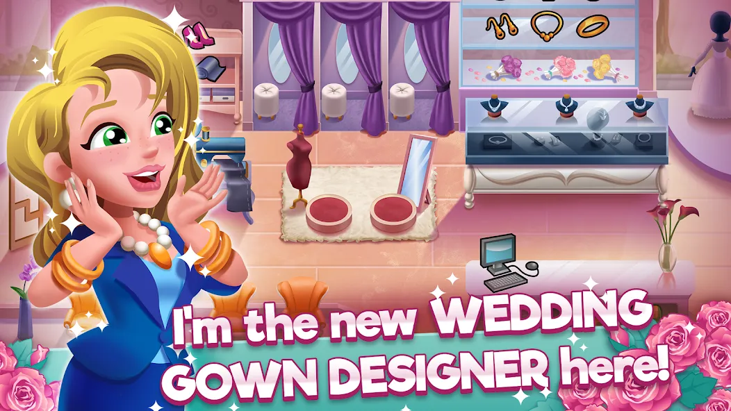 Wedding Salon Dash Bridal Shop MOD APK скачать на Андроид — Безлимитные деньги и все наряды — скриншот 1