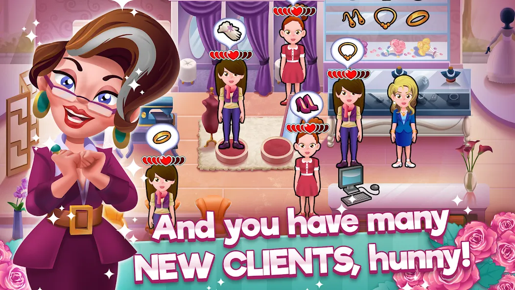 Wedding Salon Dash Bridal Shop MOD APK скачать на Андроид — Безлимитные деньги и все наряды — скриншот 2