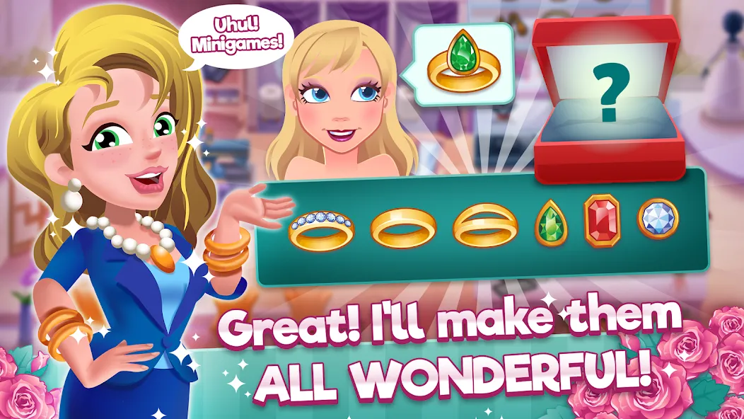 Wedding Salon Dash Bridal Shop MOD APK скачать на Андроид — Безлимитные деньги и все наряды — скриншот 3