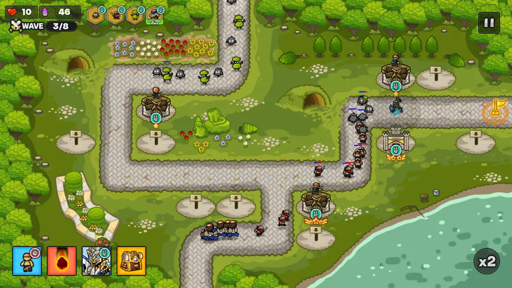 Скачать Gold tower defence M бесплатно — Безлимитные деньги и усиленная защита — скриншот 4