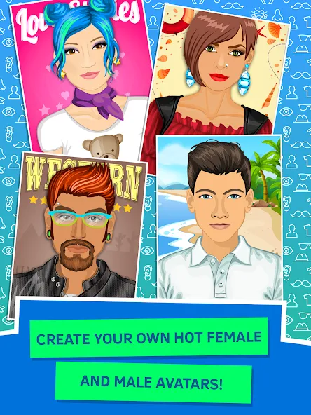 Avatar Creator App — взломанная версия, Разблокированы все аксессуары — скриншот 1
