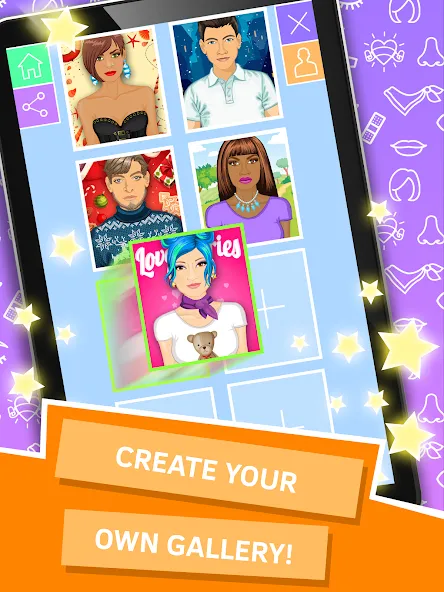 Avatar Creator App — взломанная версия, Разблокированы все аксессуары — скриншот 3