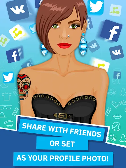 Avatar Creator App — взломанная версия, Разблокированы все аксессуары — скриншот 5